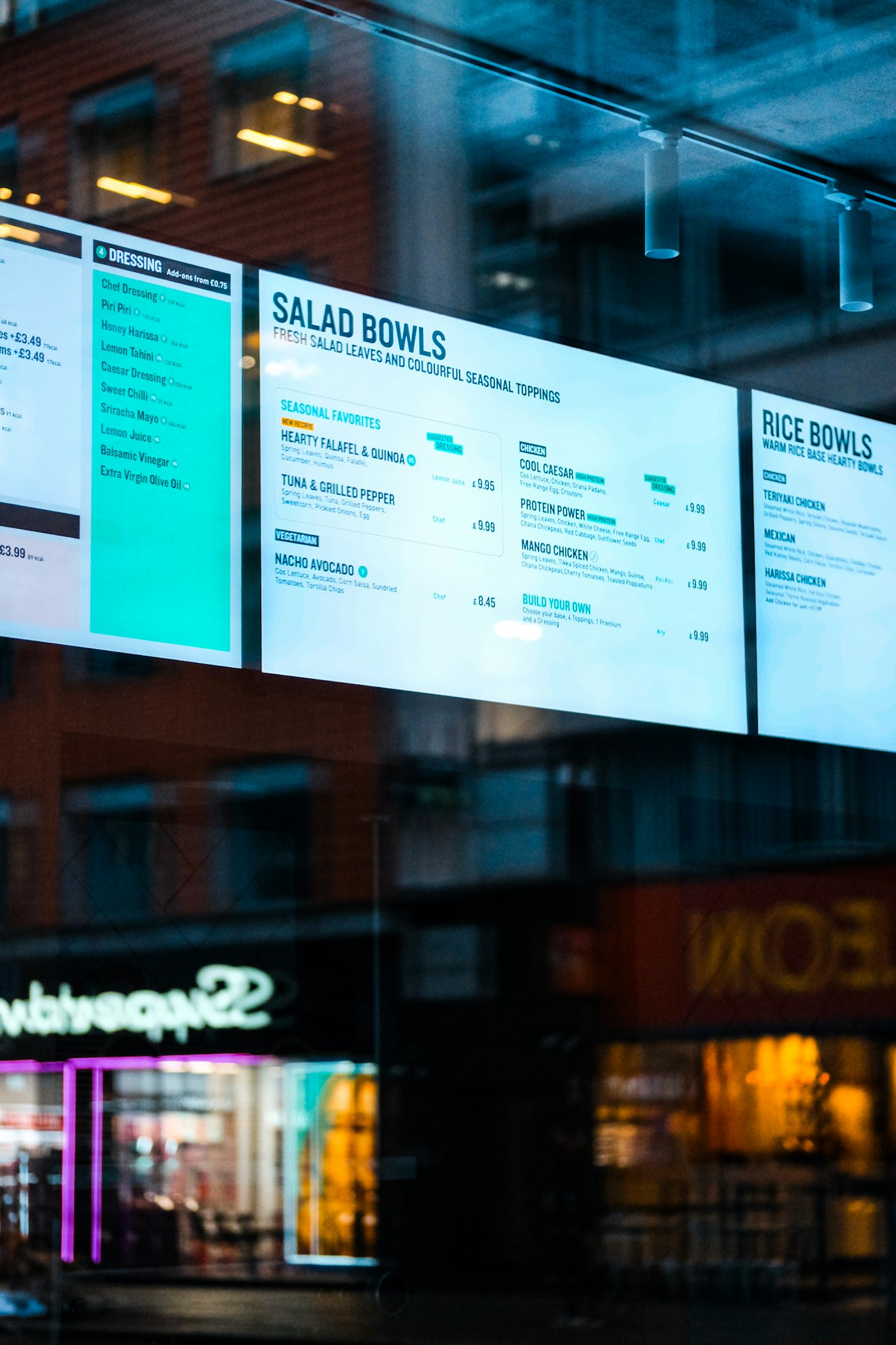 Affichage numérique de menu